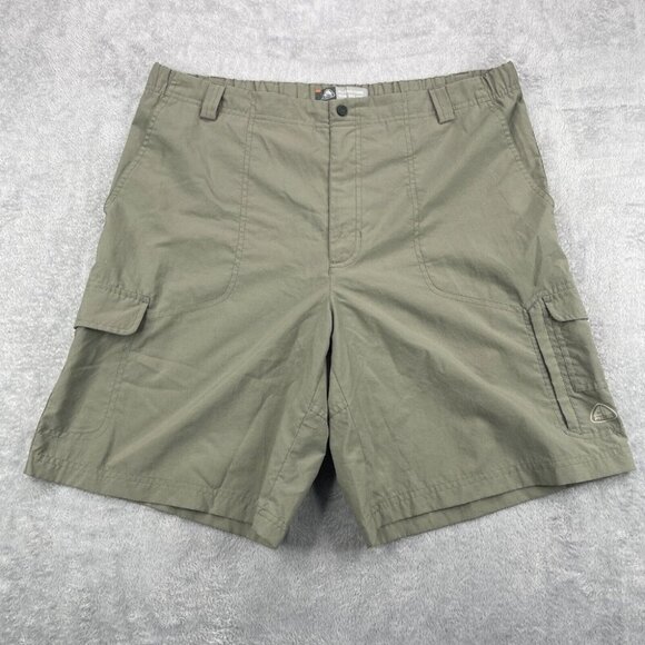 Vintage Nike ACG Cargo Shorts Mens Large Green All Conditions Reinforced Hiking - Picture 1 of 9